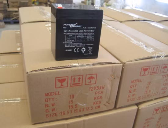 12V 5Ah VRLA 배터리, 밀폐형 납축 배터리, 유지 관리가 필요 없는 배터리, 태양 전지, 백업 배터리, 보안 시스템, 배터리, 경보 시스템, 배터리, UPS 배터리