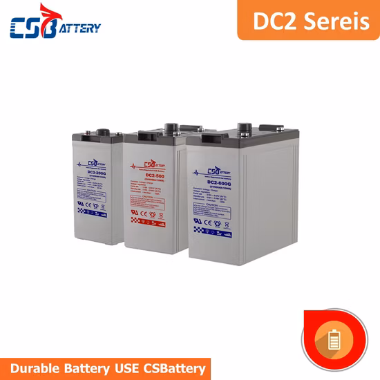 Csbattery 2V1200ah 인버터/펌프/태양광 가로등 시스템/Vs 신성한 태양/Soto/Boo용 유지 보수가 필요 없는 딥 사이클 태양광 젤 배터리